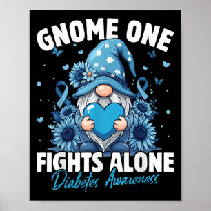 Affiche Gnome One combat seul la sensibilisation au diabèt