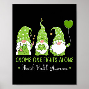 Affiche Gnome One combat seul le carbone vert santé mental