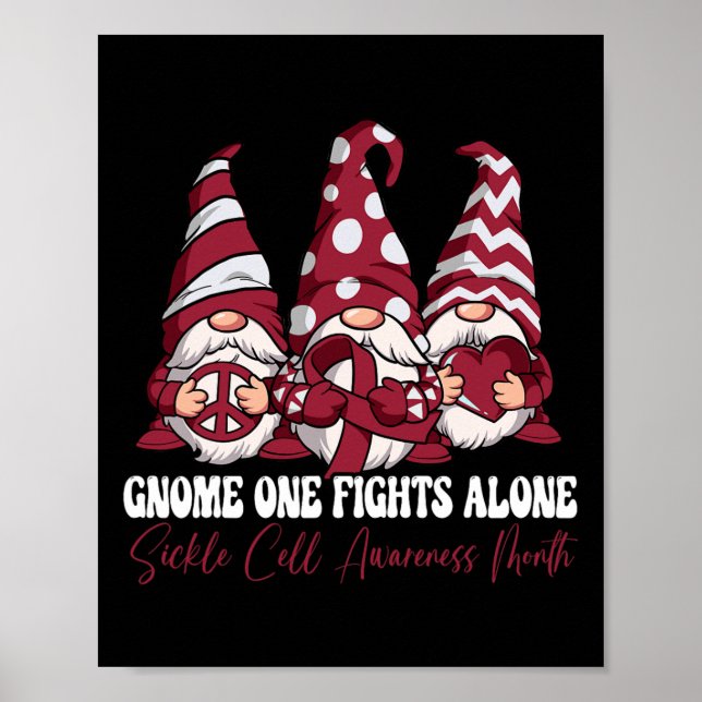 Affiche Gnome One combat seul Mois de sensibilisation aux  (Devant)