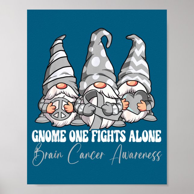 Affiche Gnome One se bat seul pour la sensibilisation au c (Devant)
