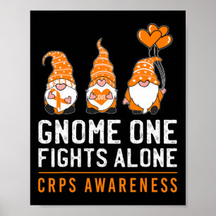 Affiche Gnome One se bat seul Ruban orange de sensibilisat