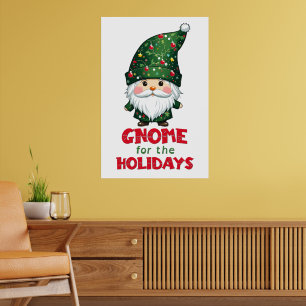 Affiche Gnome Pour Les Vacances Drôle & Adorable Noël