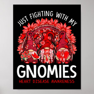 Affiche Gnome Ruban de sensibilisation à la maladie cardia