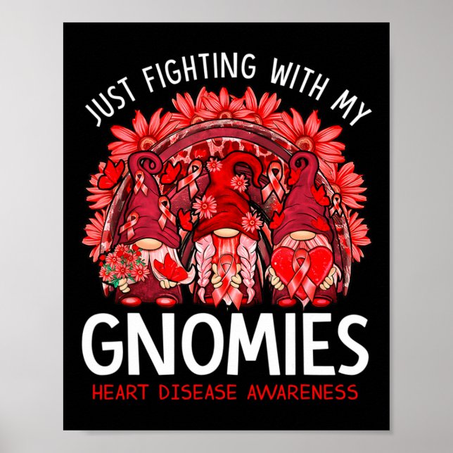 Affiche Gnome Ruban de sensibilisation à la maladie cardia (Devant)