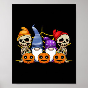 Affiche Gnome Squelette Lazy Costume d'Halloween Cute Citr