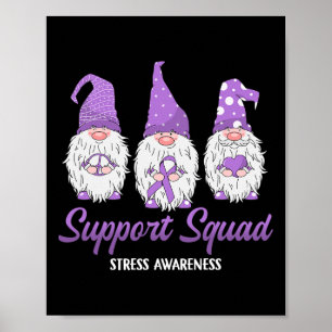 Affiche Gnome Support Squad Lavender Ribbon Stress