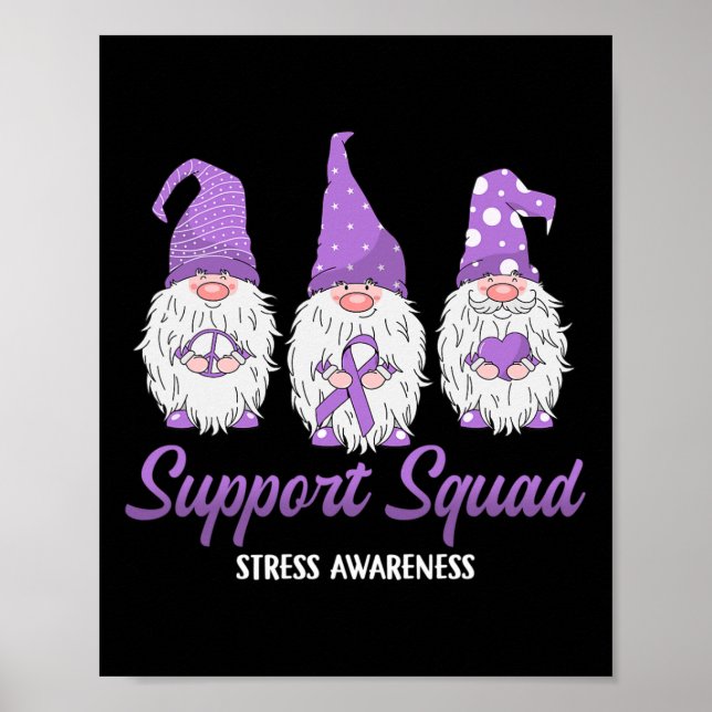 Affiche Gnome Support Squad Lavender Ribbon Stress (Devant)