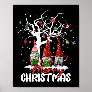 Affiche Gnomes de Noël Fête Hommes de famille Femmes