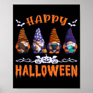 Affiche Gnomes d'Halloween Joyeux Halloween