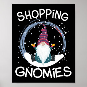 Affiche Gnomes drôle Shopping Gnomies Costume Noël Gi