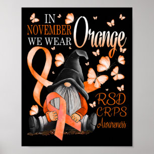 Affiche Gnomes En Novembre Nous Portons L'Orange Crps Sens
