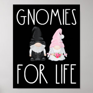 Affiche Gnomes For Life Drôle Mariage Gnome Bride Groom M