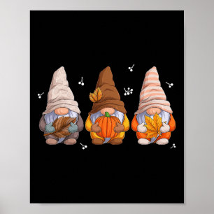 Affiche Gnomes Gnomes de Thanksgiving avec Citrouille Lea