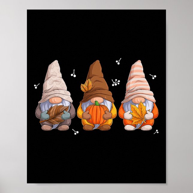 Affiche Gnomes Gnomes de Thanksgiving avec Citrouille Lea  (Devant)