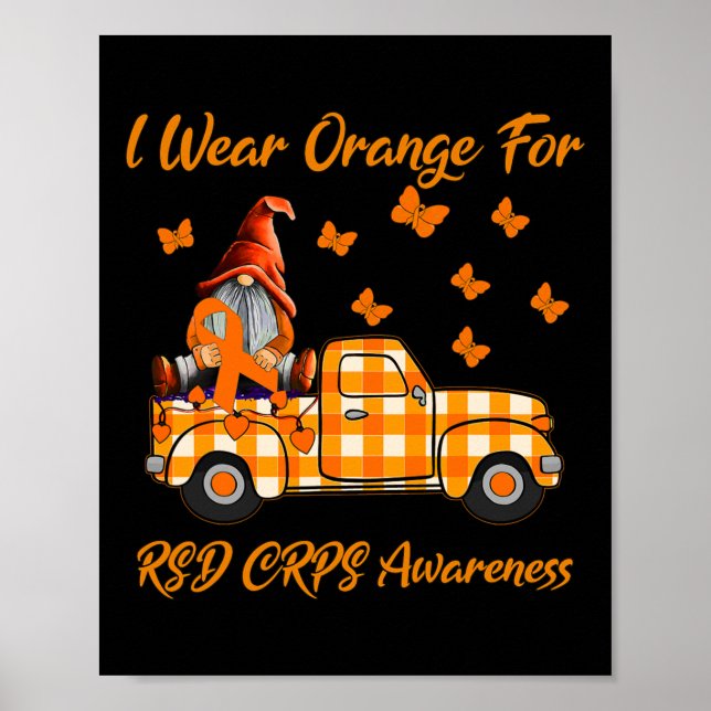 Affiche Gnomes Je Porte Orange Pour La Sensibilisation Des (Devant)