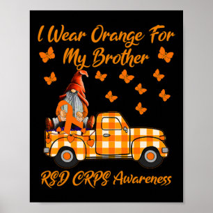 Affiche Gnomes Je Porte Orange Pour Mon Frère Crps Rsd Con