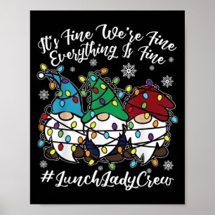 Affiche Gnomes mignons Tout Est Bon Déjeuner De Noël