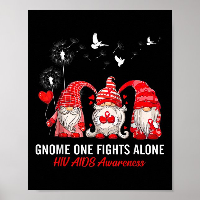 Affiche Gnomes On combat seul La Sensibilisation Au Vih (Devant)