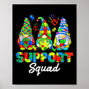 Affiche Gnomes Sensibilisation sur l'autisme Support Squad