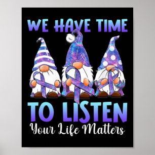 Affiche Gnomies Nous Avons Le Temps D'Écouter Votre Problè