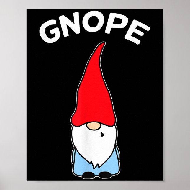 Affiche Gnope Gnome Nope Fête de Noël Drôle Hommes Femmes  (Devant)