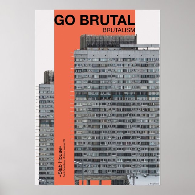 Affiche GO BRUTAL Brutalisme soviétique (Devant)