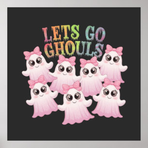 Affiche Go Ghouls - Design Halloween sympa et amusant