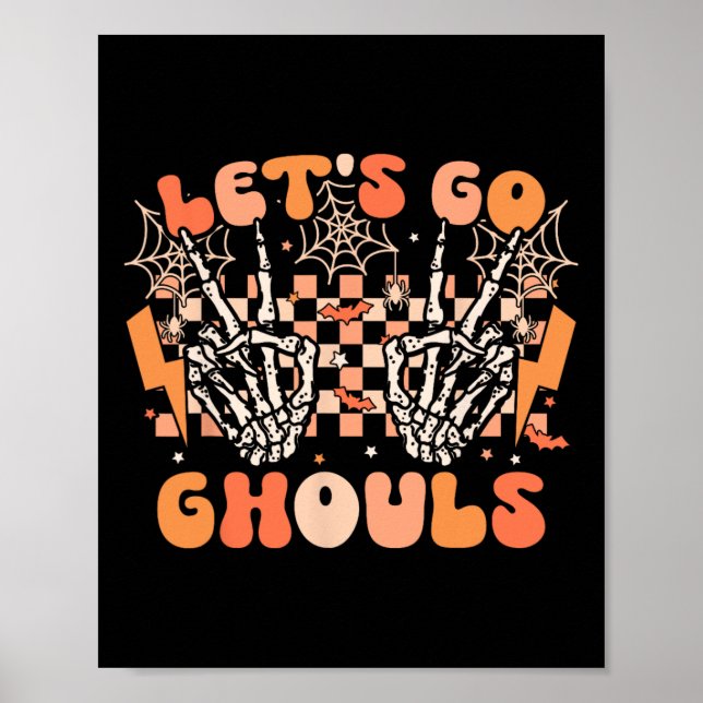 Affiche Go Ghouls Halloween Skeleton Costume Retro G (Devant)