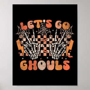 Affiche Go Ghouls Halloween Skeleton Costume Retro G