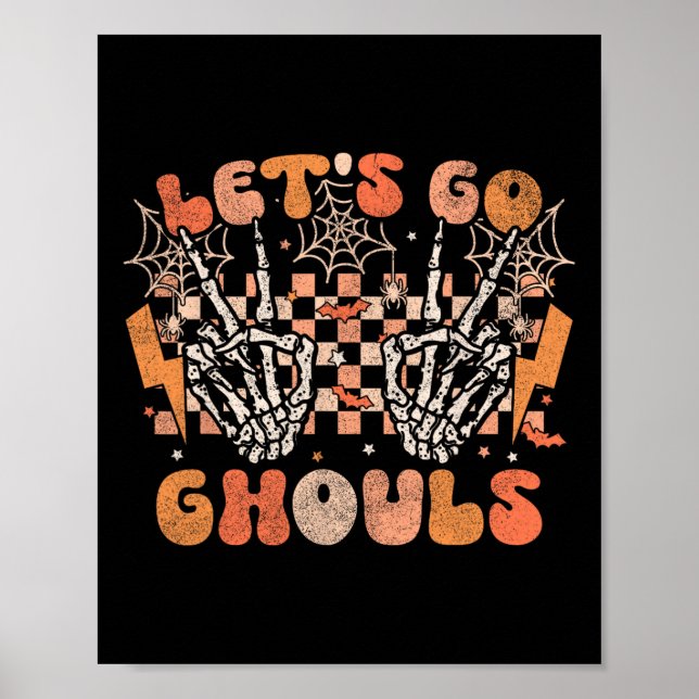 Affiche Go Ghouls Halloween Skeleton Costume Retro G (Devant)