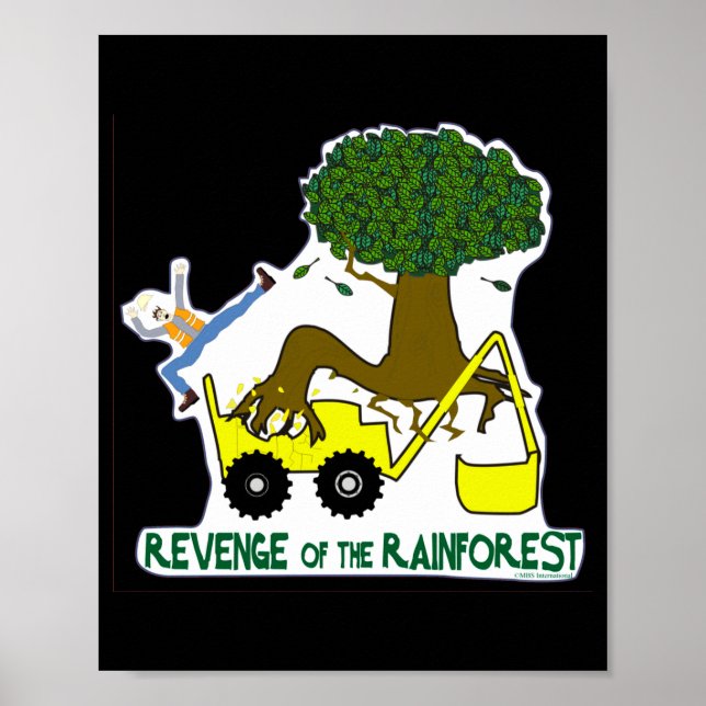 Affiche Go Green Reduce Reuse Recycle Rain Forest T Shirt  (Devant)