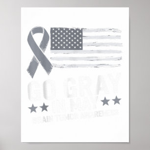 Affiche Go Grey En Mai Cerveau Mois de sensibilisation au 