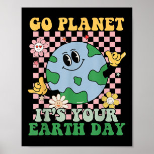 Affiche Go Planet Son Jour des terres Paix Super Enfants G