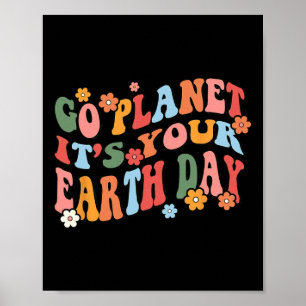 Affiche Go Planet Son Jour des terres Rétro Super