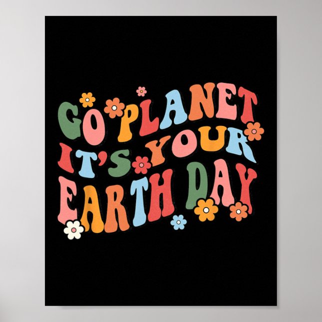 Affiche Go Planet Son Jour des terres Rétro Super (Devant)