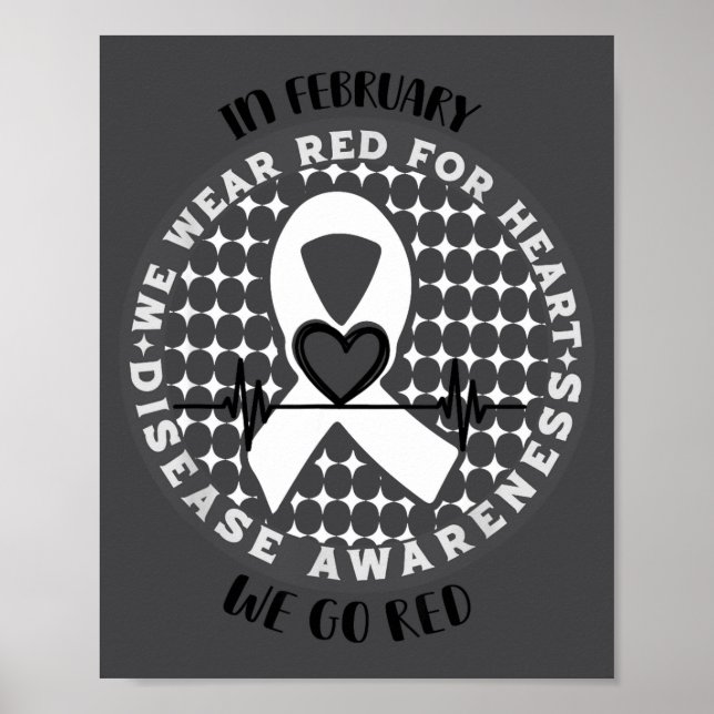 Affiche Go Red - American Heart Health Month Awareness In  (Devant)