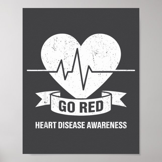 Affiche Go Red For Women American Chd Heart Disease Month  (Devant)
