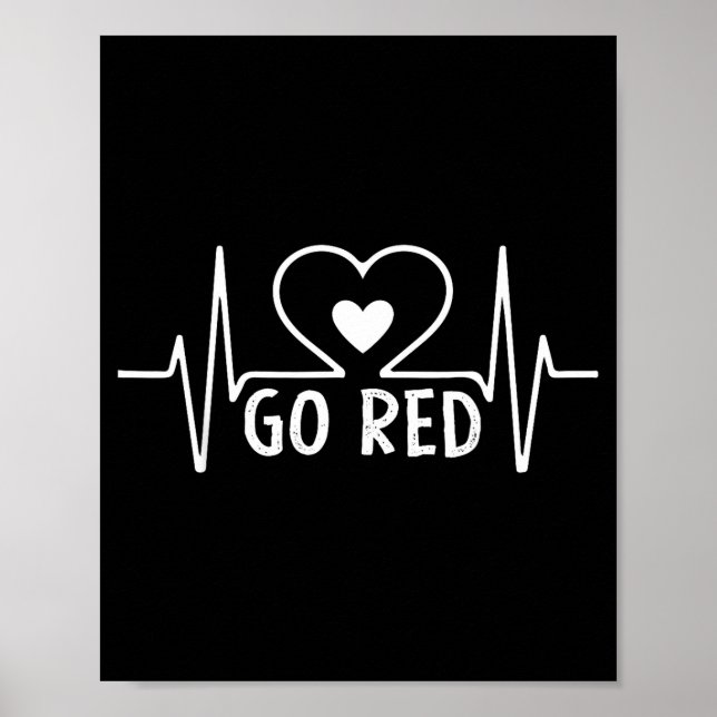 Affiche Go Red For Women American Heart Disease Month Awar (Devant)