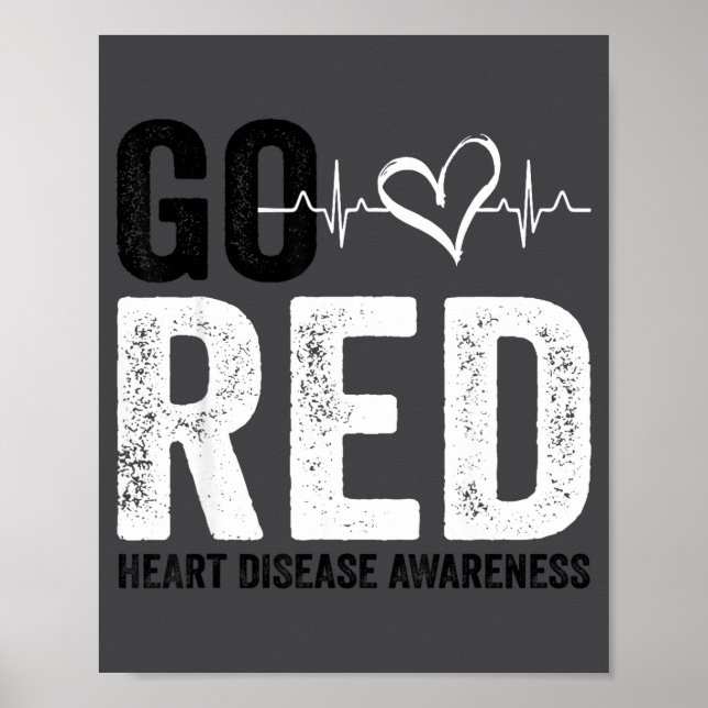 Affiche Go Red For Women American Heart Disease Month Awar (Devant)