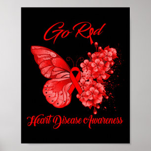 Affiche Go Red Heart Disease Awareness