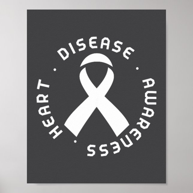 Affiche Go Red In February Heart Disease Awareness Health  (Devant)