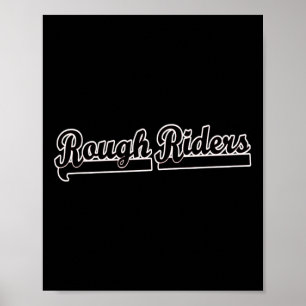 Affiche Go Rough Riders Football Football Baseball Basketb
