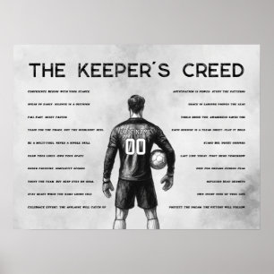 Affiche Goalkeeper de soccer personnalisé Keeper's Creed