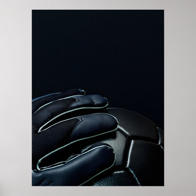 Affiche Goalkeeper Gloves Dark Dramatic Close Up (Devant)