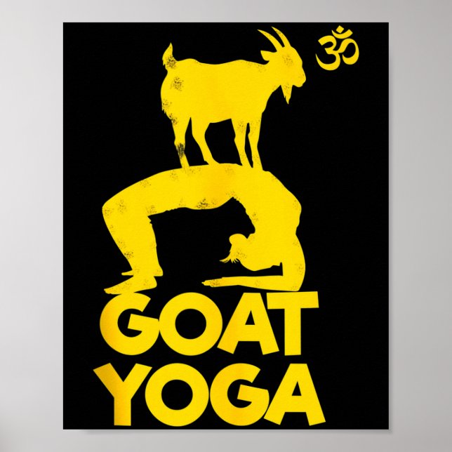 Affiche Goat Yoga Namaste Om Ying Yang Balance Yoga New Ma (Devant)