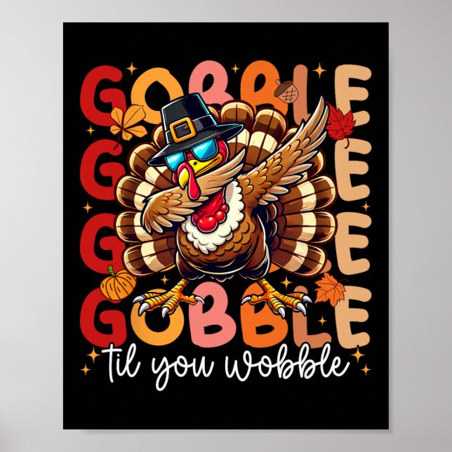 Affiche Gobble Jusqu'À Ce Que Vous Tournez Le Jour De L'Ac (Devant)