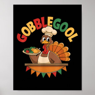 Affiche Gobblegool Reconnaissant Automne Jour de la dinde