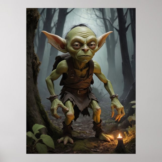 Affiche Gobelin espiègle dans une forêt hantée (Devant)
