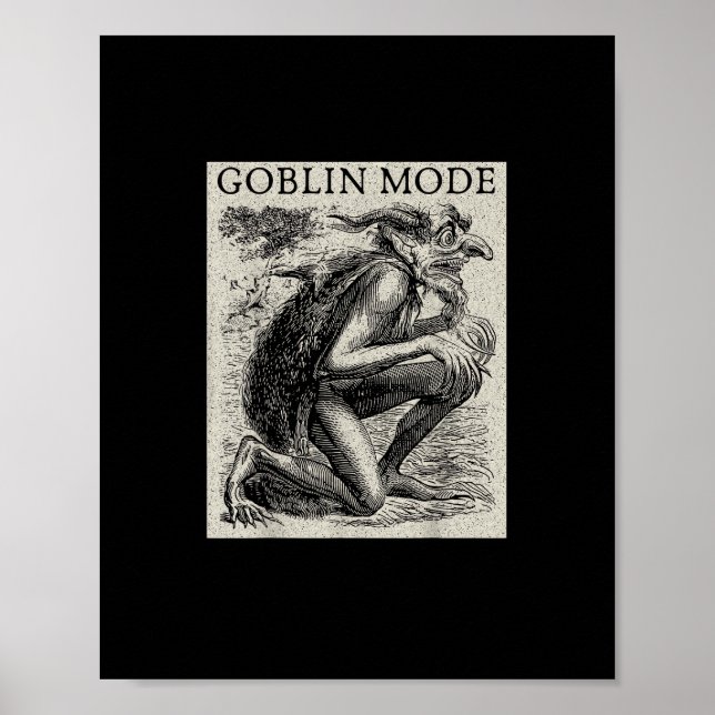 Affiche Goblin Mode Goblincore Fairycore Medieval Grunge (Devant)