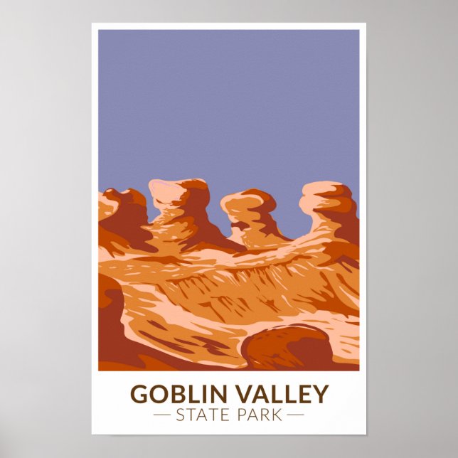 Affiche Goblin Valley State Park Utah Vintage (Devant)